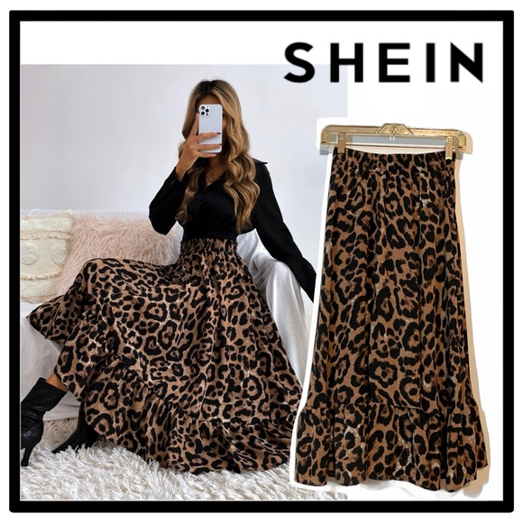 Shein leopard print skirt - Picture 1 of 3